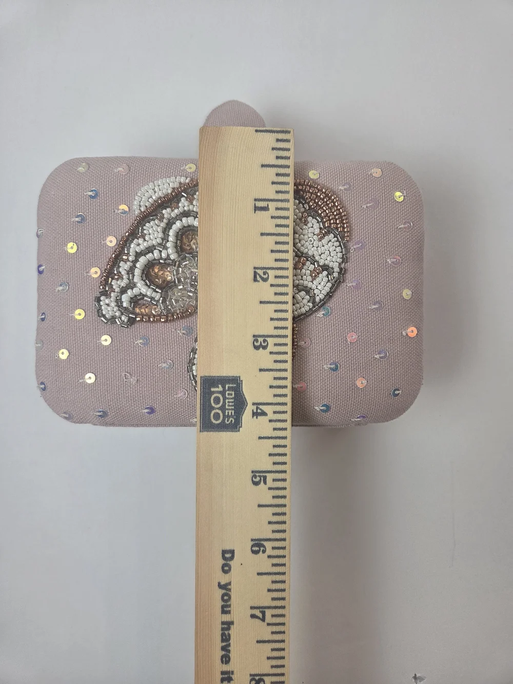 Beaded Swan Jewelry Box - Dusty Pink